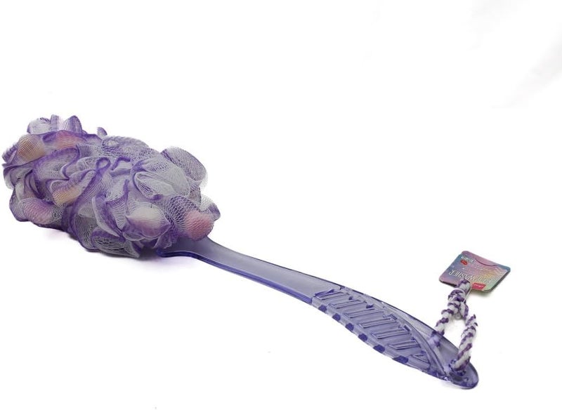 Daiso Body Washer With Handle, Hearts Purple - Image 1